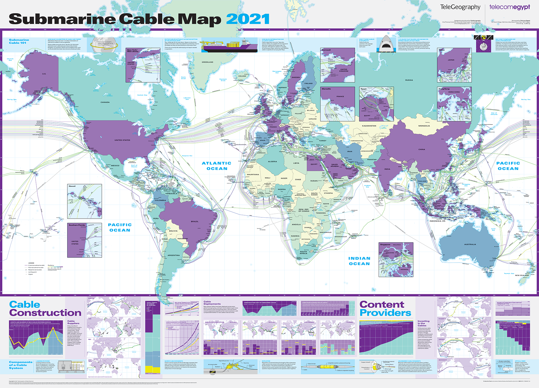 Just Look At All Those Cables: The 2021 Submarine Cable Map Is Here